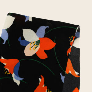 Falling Lilly Viscose - Black Mix